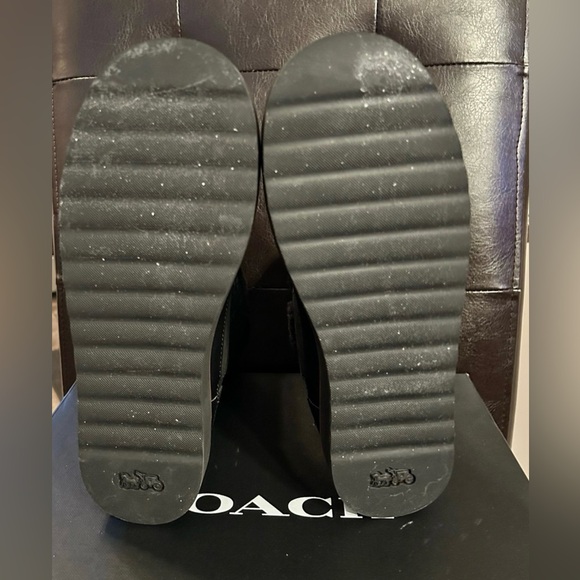 Coach Logo Fur Lined Boots Black Size 7.5 - Picture 10 of 12